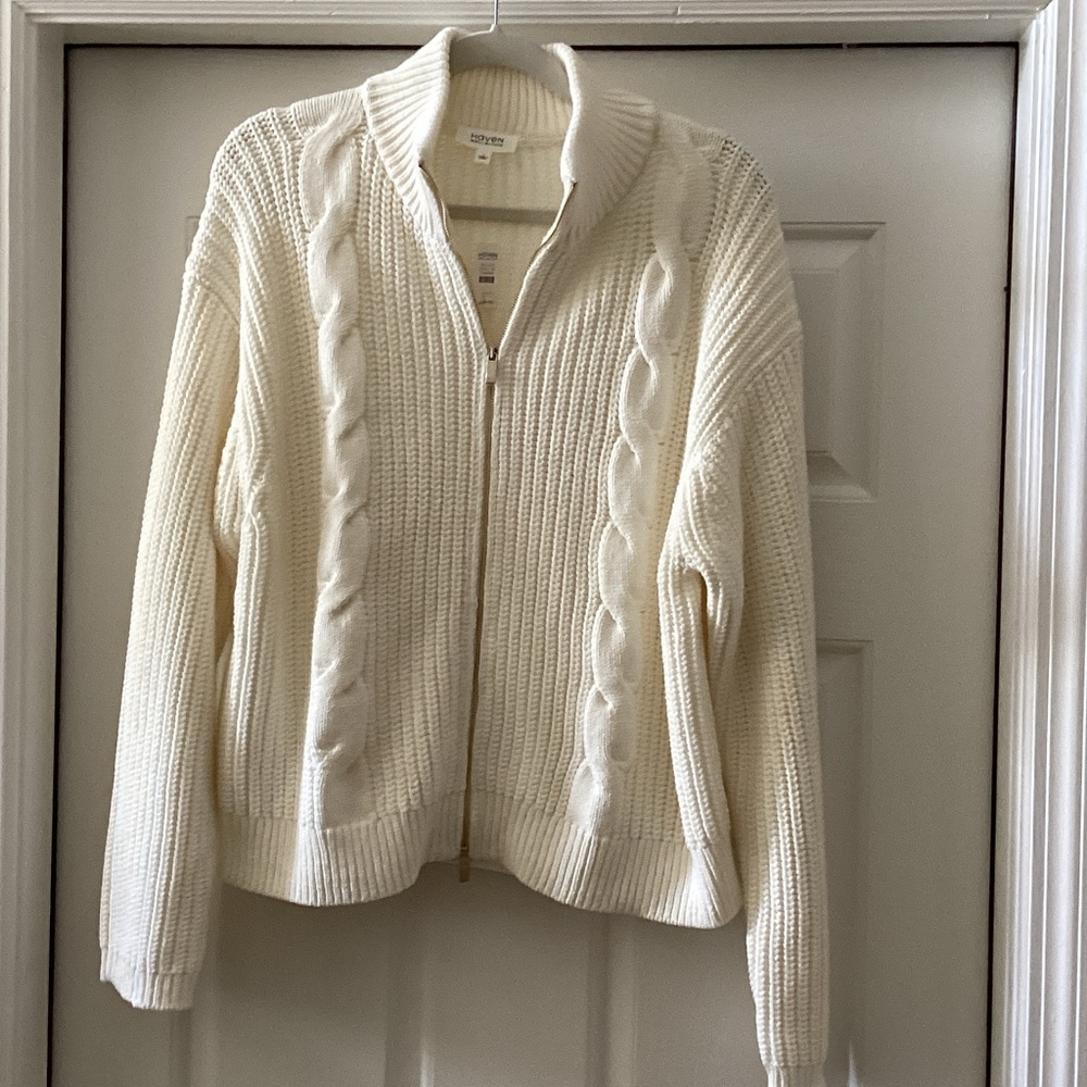 Haven Well Within New cream Zip-Up Cardigan